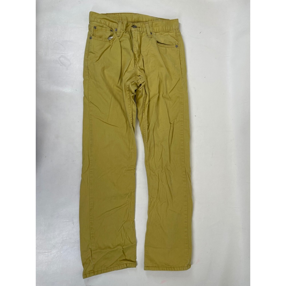 Levis 514 Straight‎ Fit Pants Mens 30x30.5 Mustard Yellow Cotton Twill Chinos
